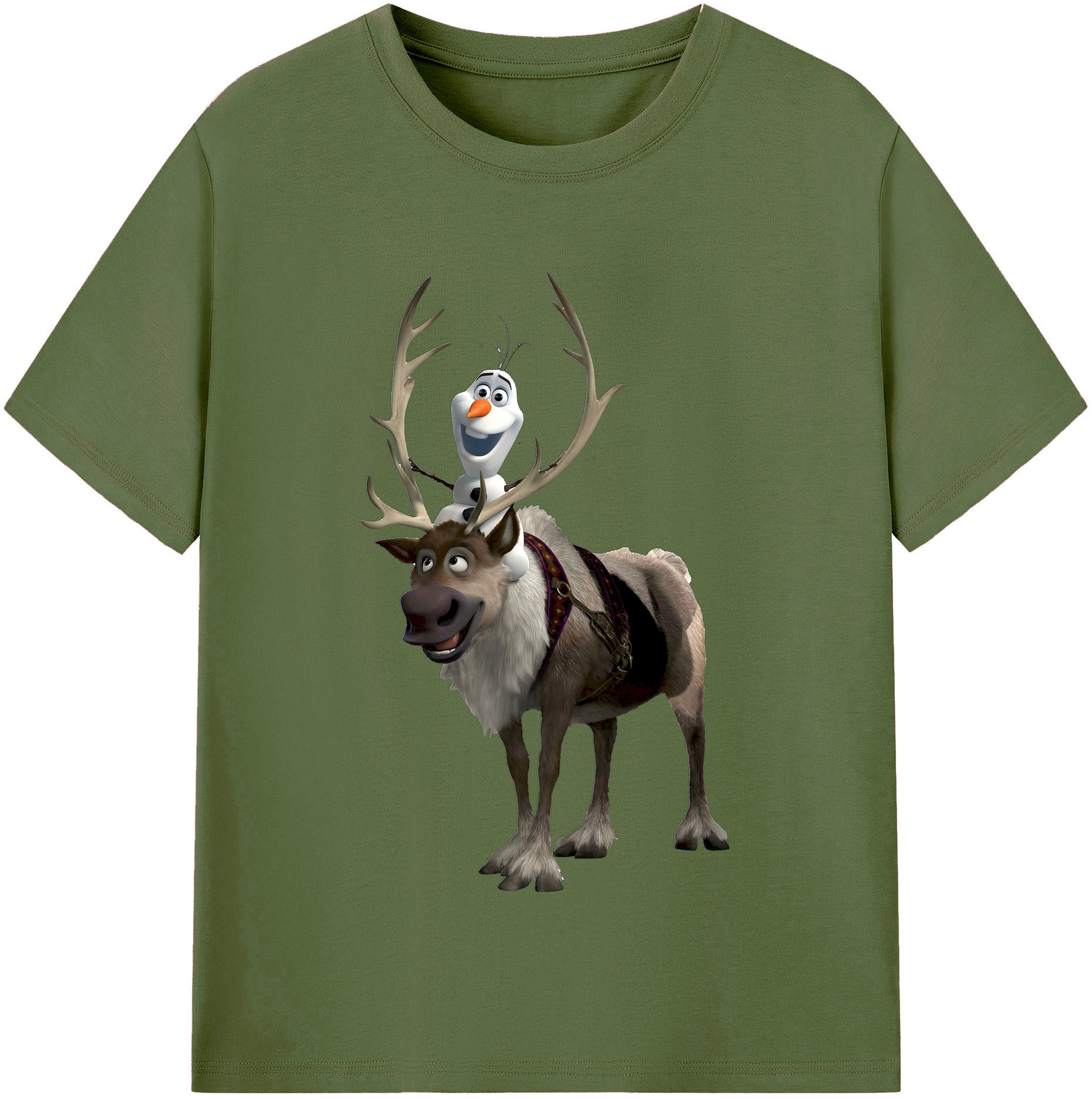 （画像用） アナと雪の女王 アンナ エルサ Frozen Anna Elsa 綿100％半袖Tシャツ（フロントプリント）